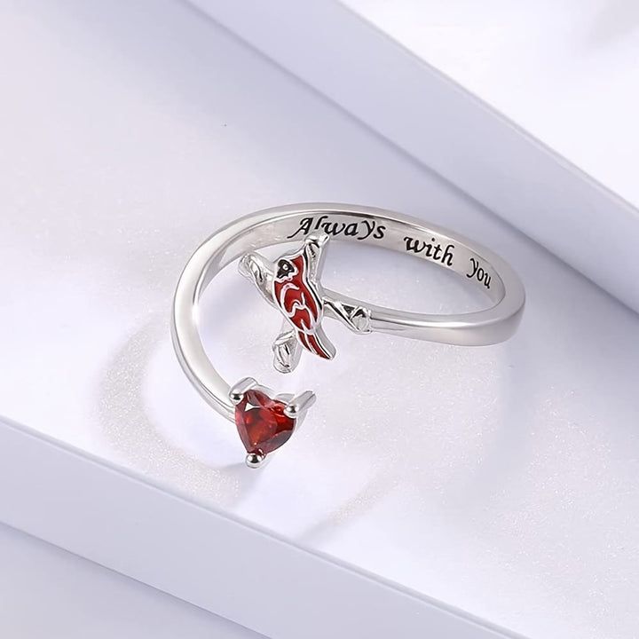 Christianartworkshop The Vitality of Jesus: Red Cardinal Adjustable Ring - Adjustable(Suitable for US sizes 6-8) - image 0