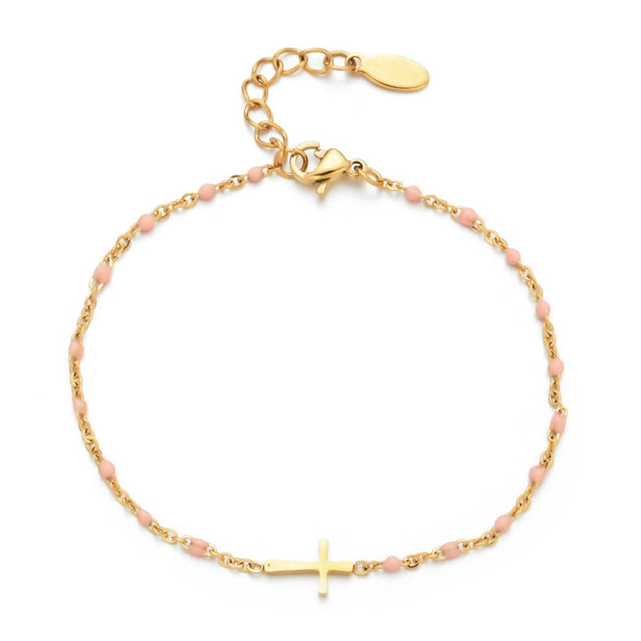 Delicate Minimalist Cross Bracelet