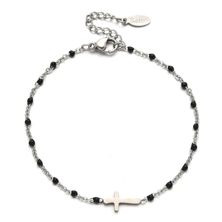 Delicate Minimalist Cross Bracelet