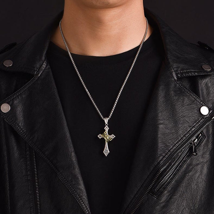 Christianartworkshop The Crown Cross Necklace Religion Jewelry - image 4
