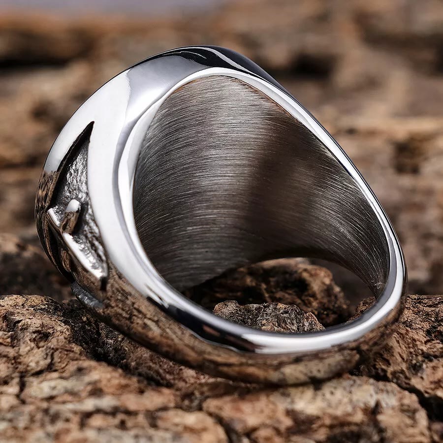 Christianartworkshop Saint Christopher Protect Us Medal Signet Ring - image 9