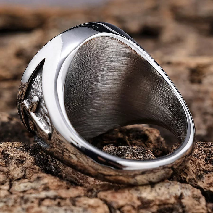 Christianartworkshop Saint Christopher Protect Us Medal Signet Ring - image 9