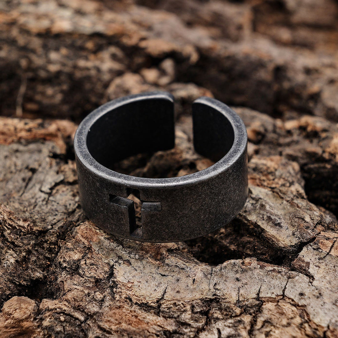 Christianartworkshop Stainless Steel Antique Punk Christianartworkshop  Cross Ring - image 3