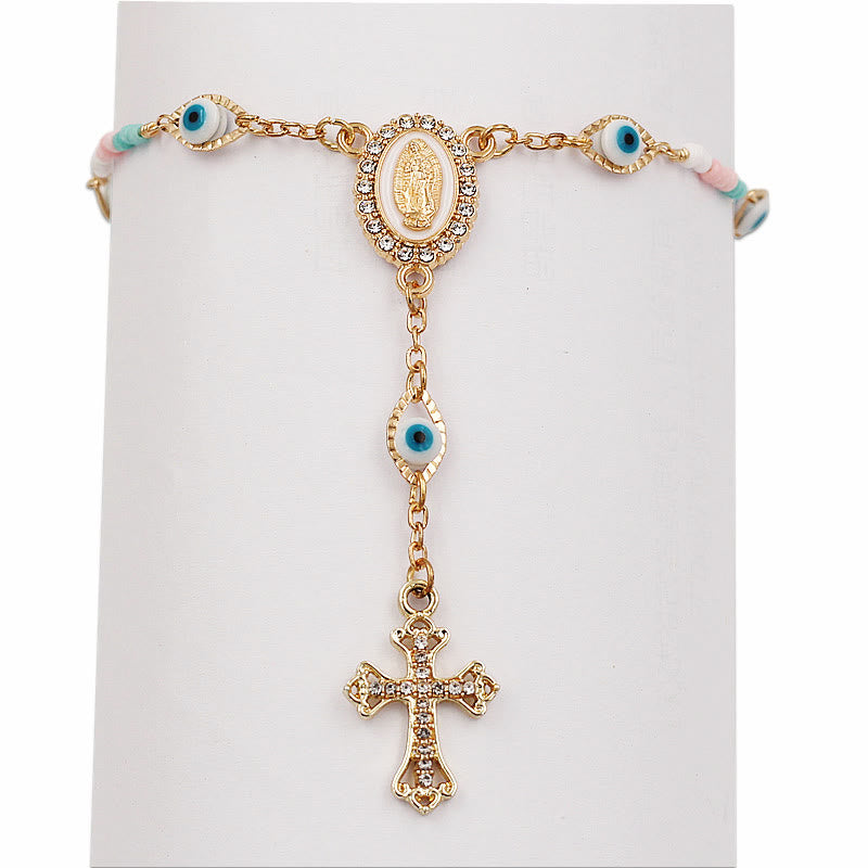 Our Lady of the Cross Bracelet/Car Rosary for Rearview Mirror - image 3