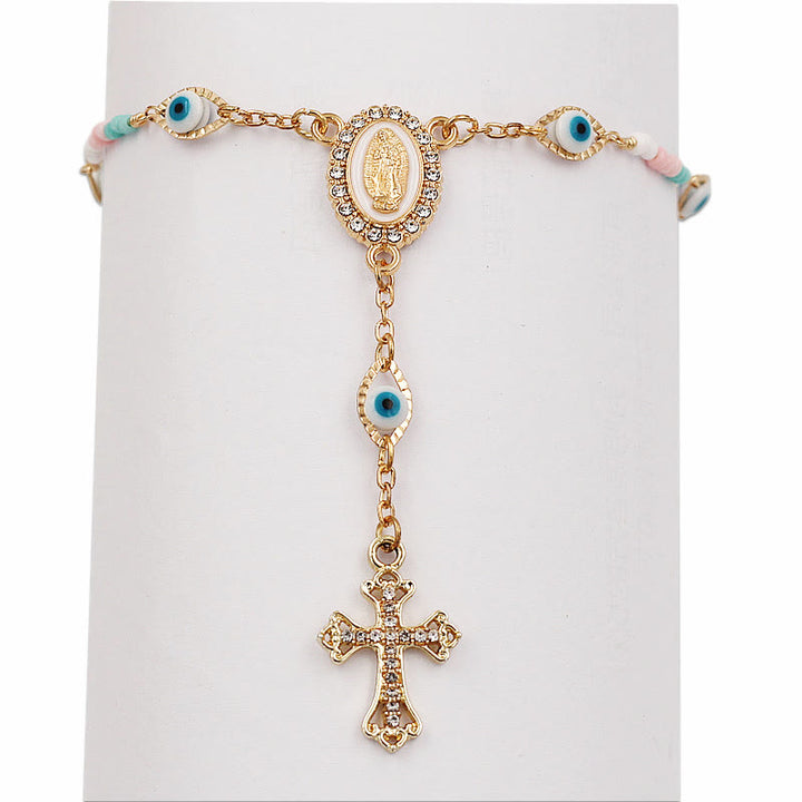 Our Lady of the Cross Bracelet/Car Rosary for Rearview Mirror - image 3