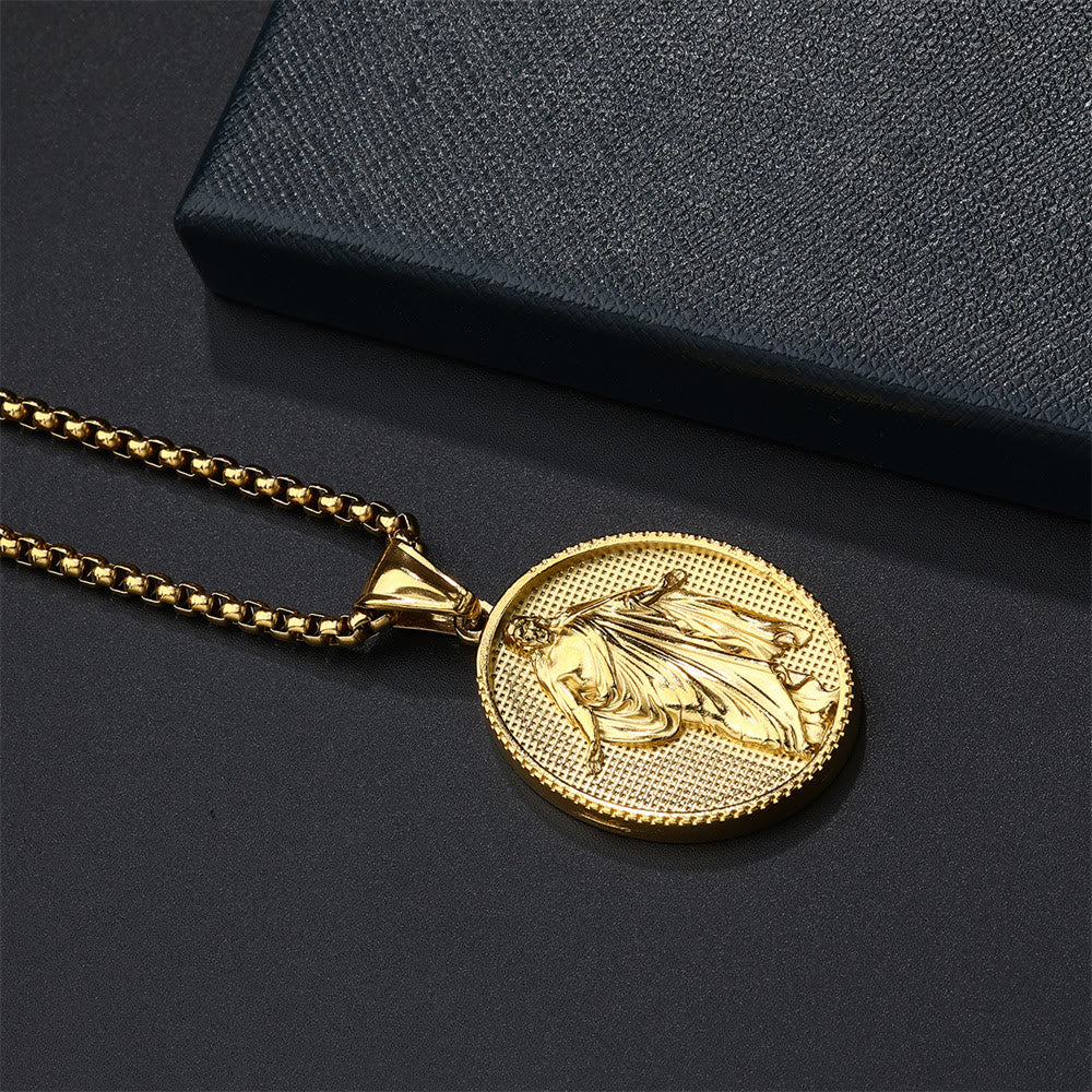 Christianartworkshop Jesus Medallion Pendant Blessing Necklace - image 7