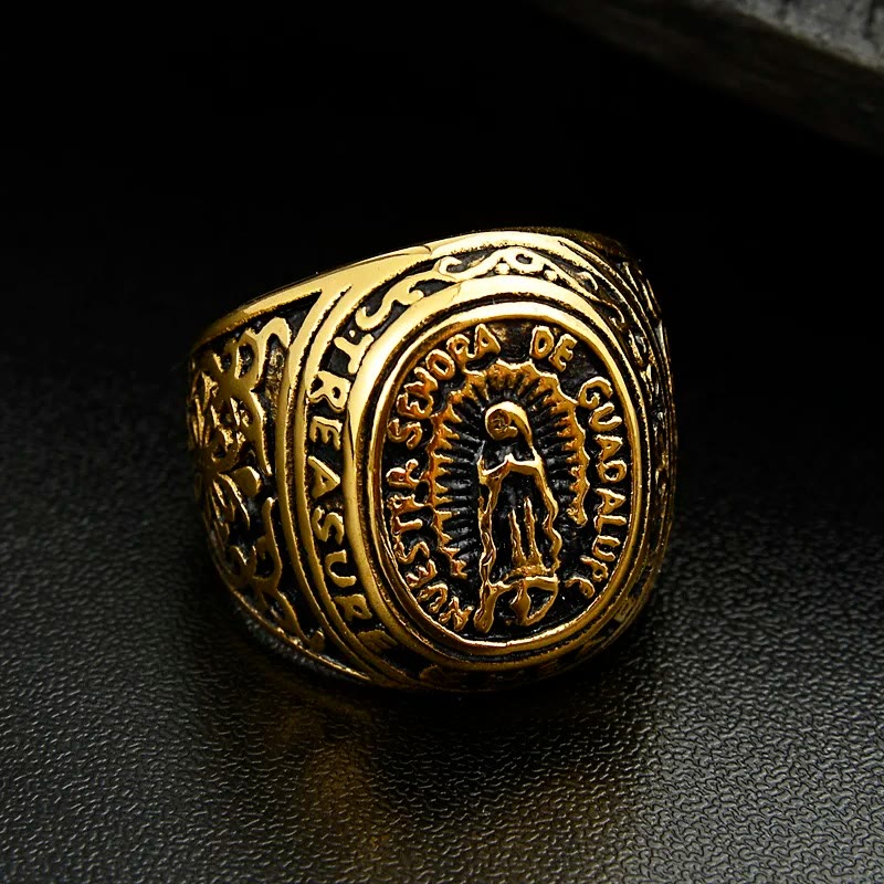 Christianartworkshop Our Lady of Guadalupe Faith in Heart Ring - image 6