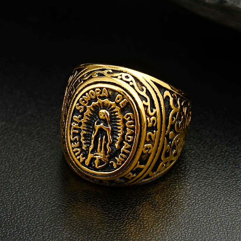 Christianartworkshop Our Lady of Guadalupe Faith in Heart Ring - image 4