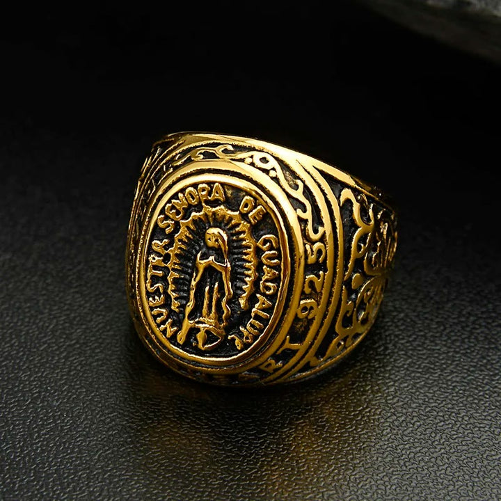 Christianartworkshop Our Lady of Guadalupe Faith in Heart Ring - image 4