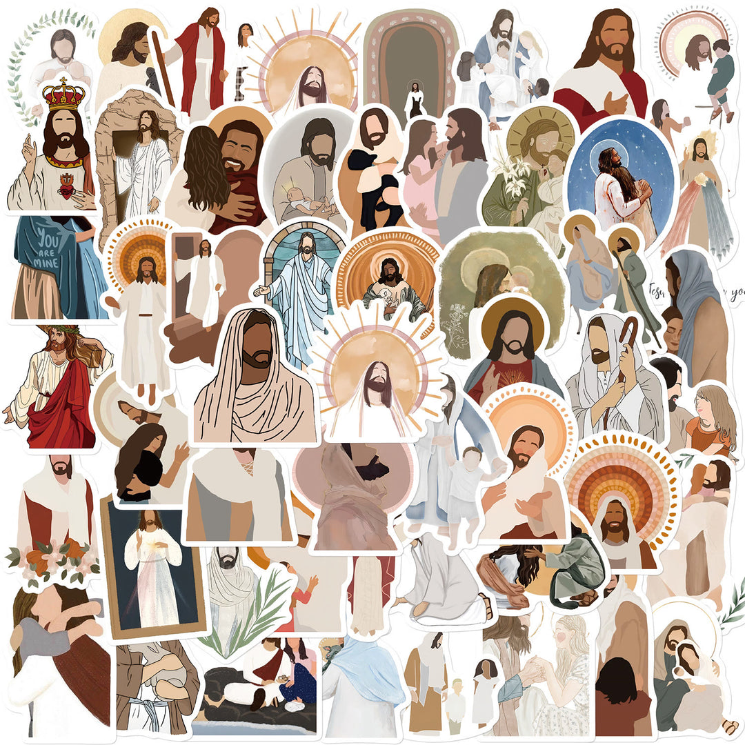Christ Story Jesus Stickers DIY Waterproof Stickers - 52 Sheets/Set - image 0