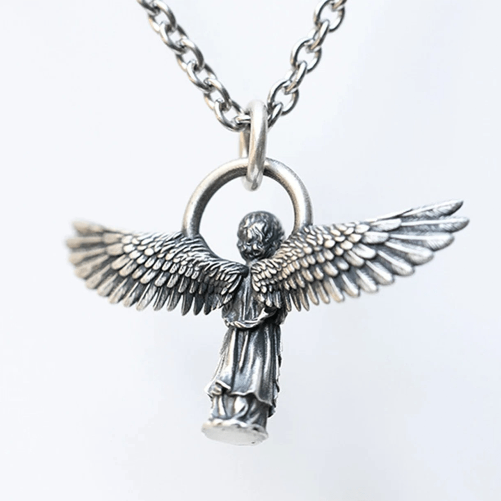 Christianartworkshop Spread-winged Praying Angel Protection Necklace - image 4