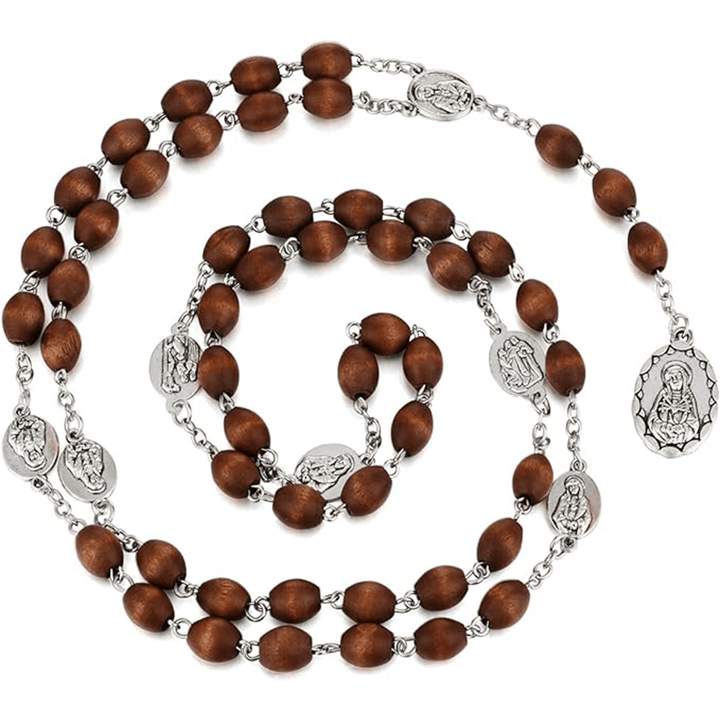 Seven Sorrows Olive Wood Rosary of the Virgin Mary - image 5