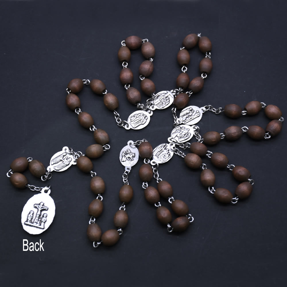 Seven Sorrows Olive Wood Rosary of the Virgin Mary - image 4