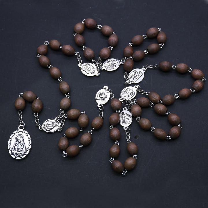 Seven Sorrows Olive Wood Rosary of the Virgin Mary - image 3