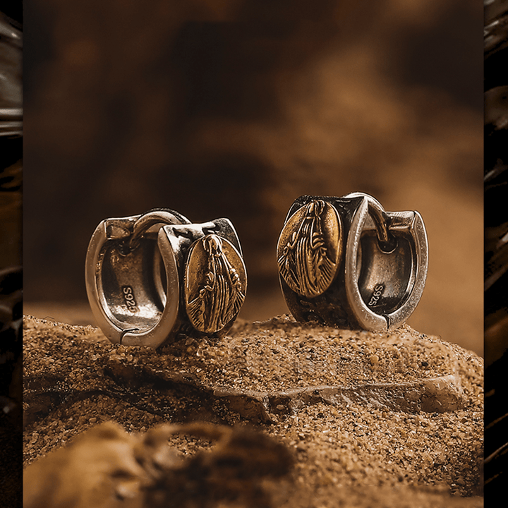 Virgin Mary Silver Earrings Religion Jewelry - image 3