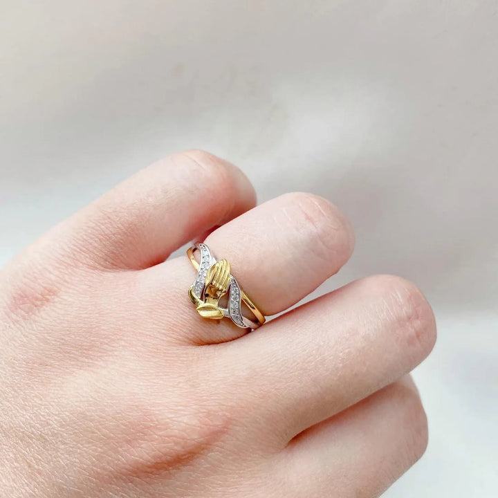 Christianartworkshop Praying Hands Gold & Silver Ring - image 7