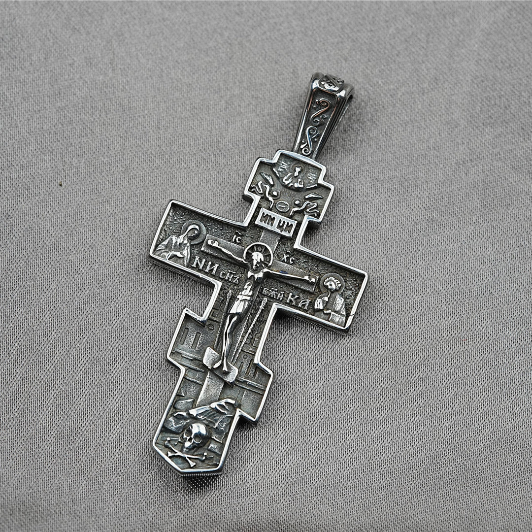 Christianartworkshop FAITH AS YOUR ARMOR: Orthodox Jesus Crucifix Necklace - image 6