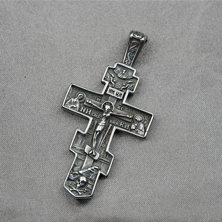 Christianartworkshop FAITH AS YOUR ARMOR: Orthodox Jesus Crucifix Necklace - image 6