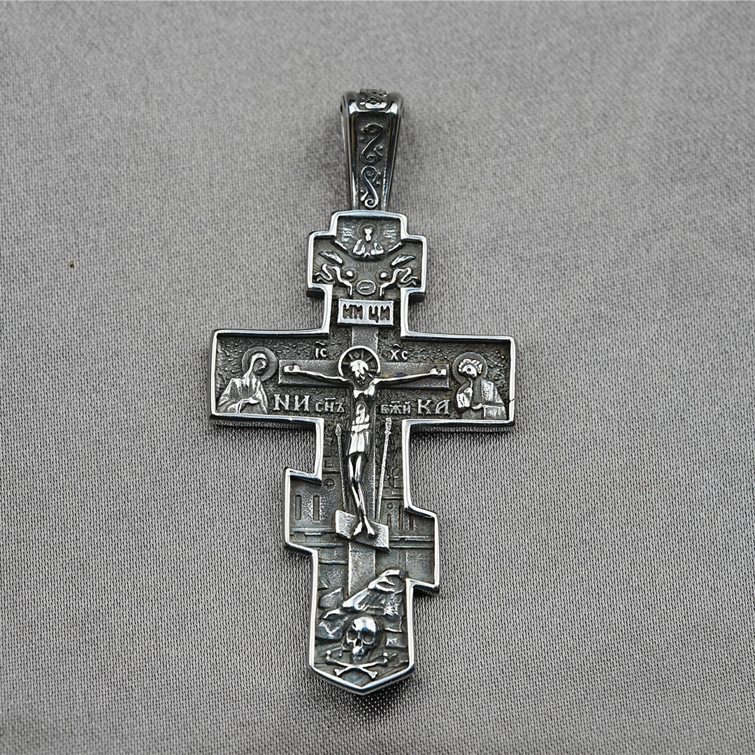 Christianartworkshop FAITH AS YOUR ARMOR: Orthodox Jesus Crucifix Necklace - image 5