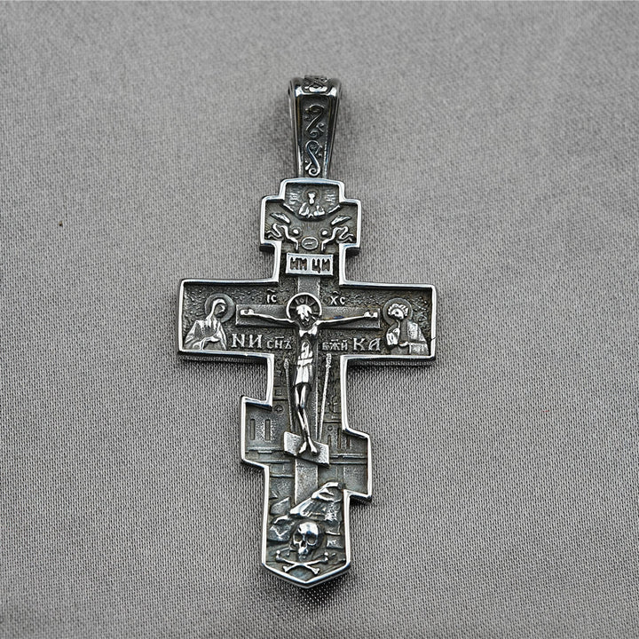 Christianartworkshop FAITH AS YOUR ARMOR: Orthodox Jesus Crucifix Necklace - image 5