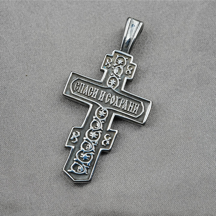 Christianartworkshop Titanium Orthodox Jesus Crucifix Necklace Protection Jewelry - image 5