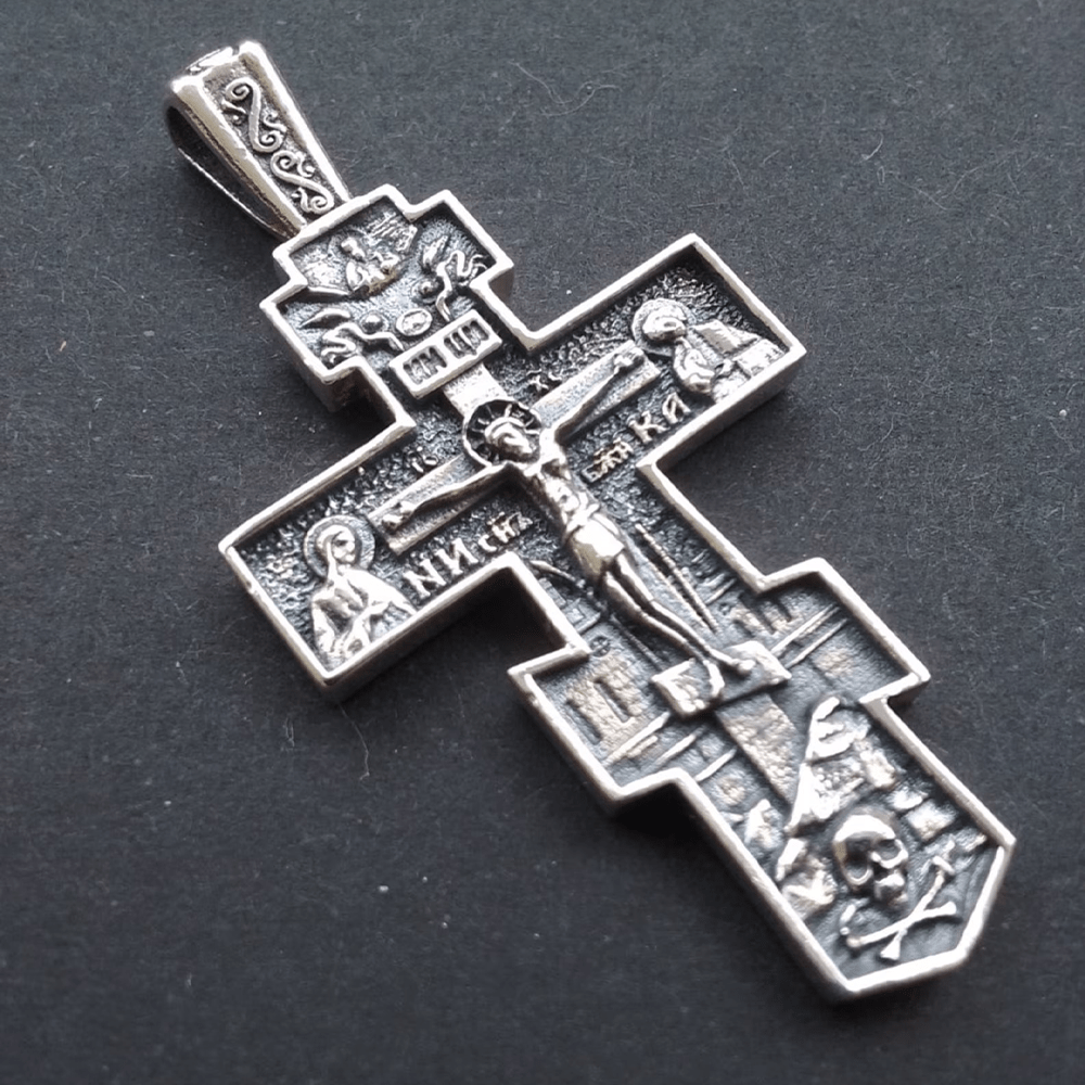 Christianartworkshop FAITH AS YOUR ARMOR: Orthodox Jesus Crucifix Necklace - image 3