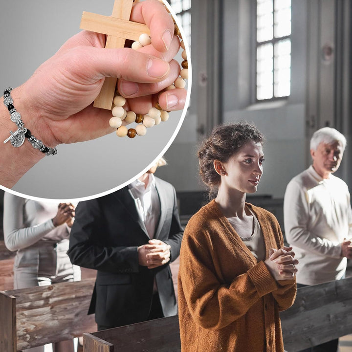 Christianartworkshop Silver St. Benedict Medal Rosary Bracelet - image 4