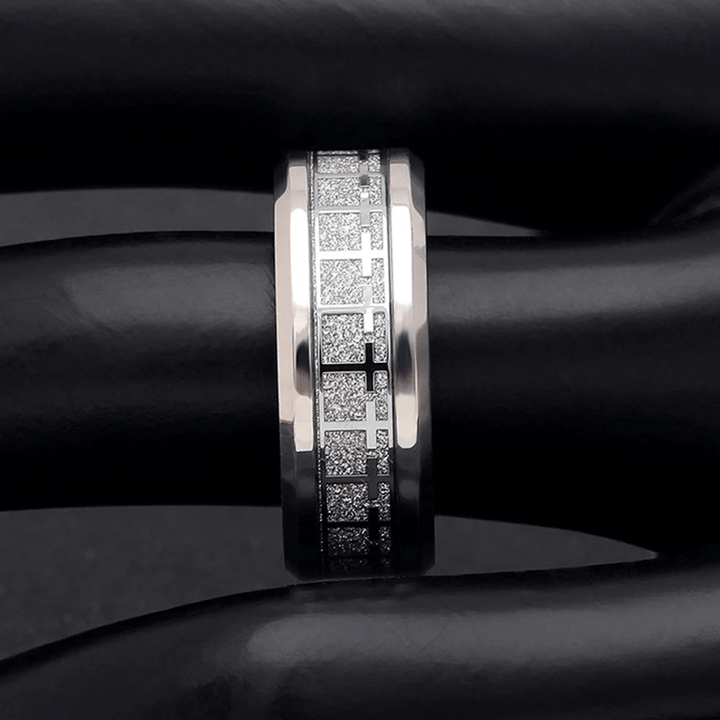 Christianartworkshop Shinny Jesus Cross Ring Religious Band Jewelry  - image 6