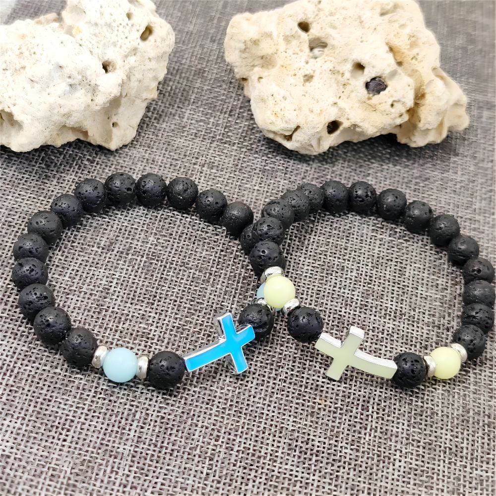 Christianartworkshop Glow in the Dark  Cross Bracelet - image 2