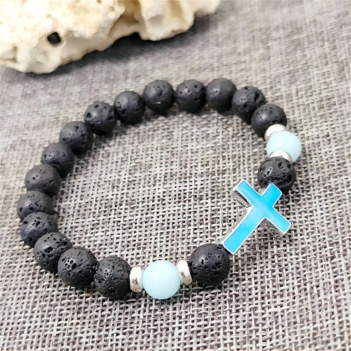 Christianartworkshop Glow in the Dark  Cross Bracelet - image 4
