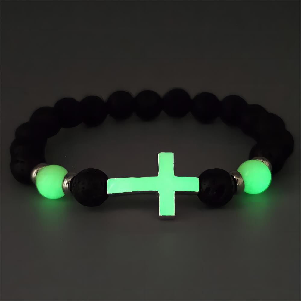 Christianartworkshop Glow in the Dark  Cross Bracelet - Green - image 6
