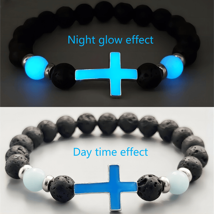 Christianartworkshop Glow in the Dark  Cross Bracelet - image 4