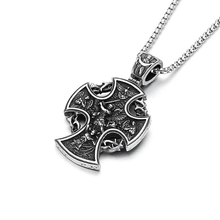 Christianartworkshop St. Benedict the Protector & St. Micheal the Archangel Necklace - image 3