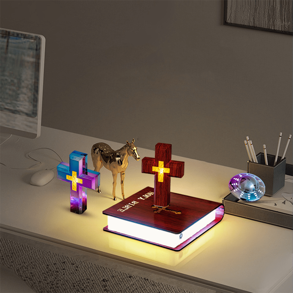 Christianartworkshop Book-base Magnetic Levitation Cross Ornament - image 8