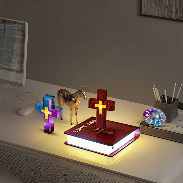 Christianartworkshop Book-base Magnetic Levitation Cross Ornament - image 8