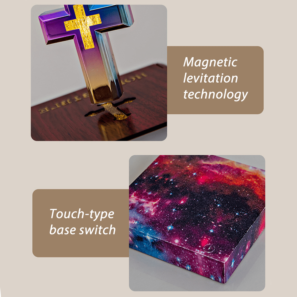 Christianartworkshop Book-base Magnetic Levitation Cross Ornament - image 4
