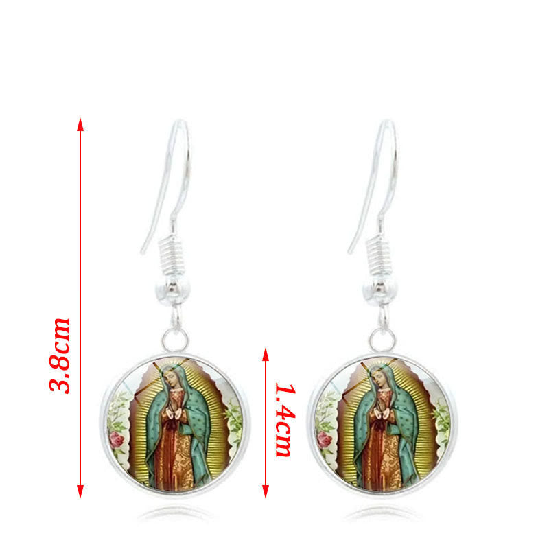 Christianartworkshop God Bless The Rose Of The Virgin Mary Glass Jewelry Set - image 9