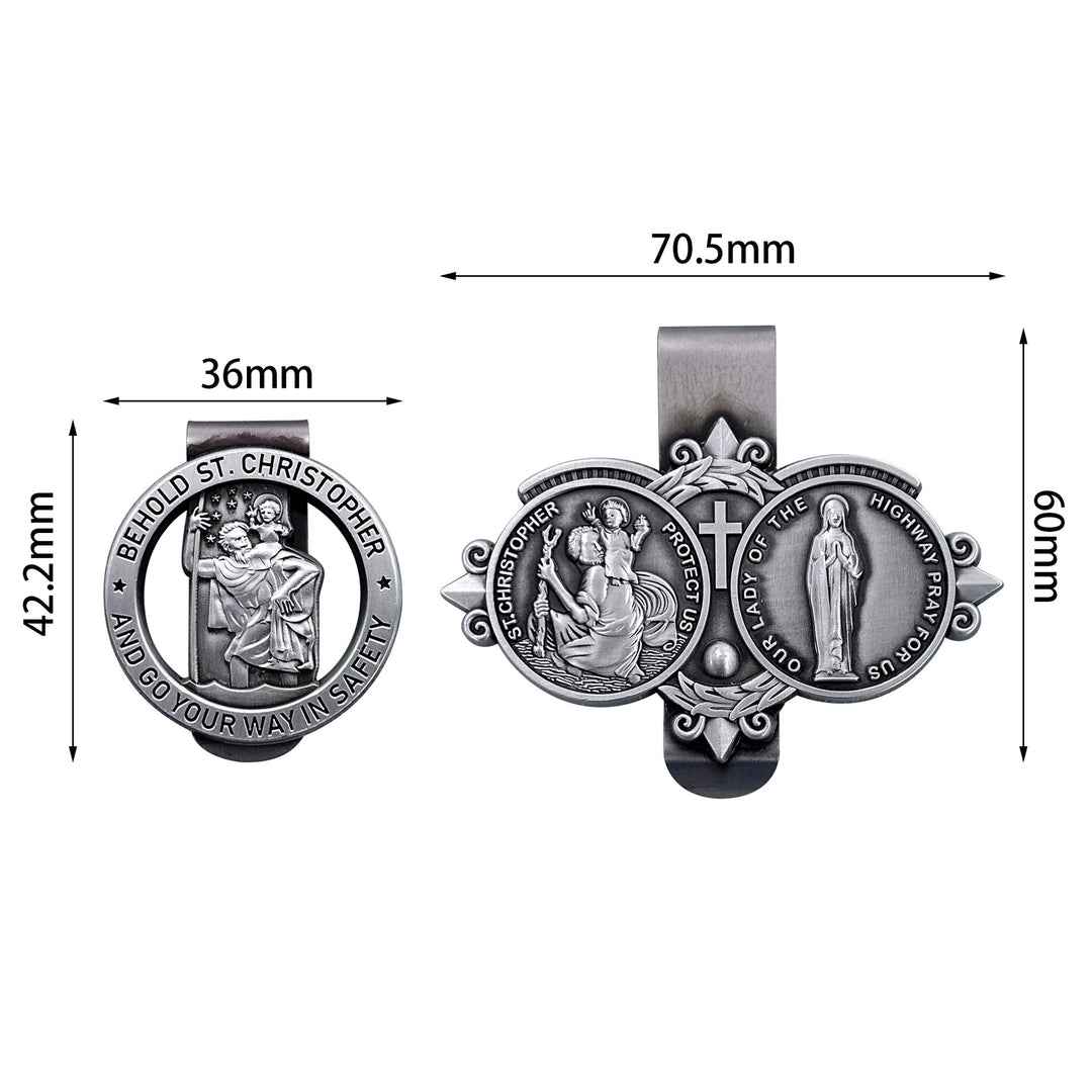 Christianartworkshop Saint Christopher Visor Clip Auto Accessories - image 11