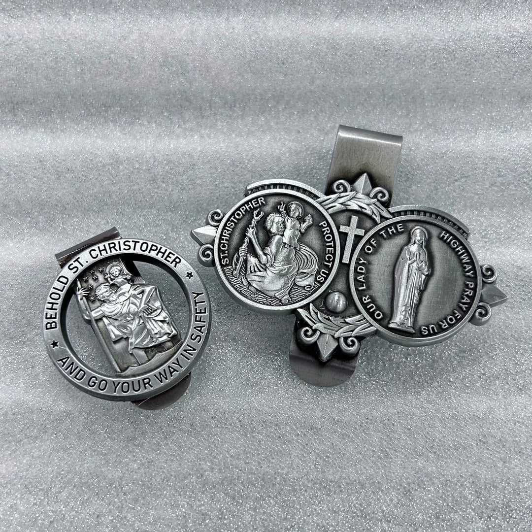 Christianartworkshop Saint Christopher Visor Clip Auto Accessories - image 8