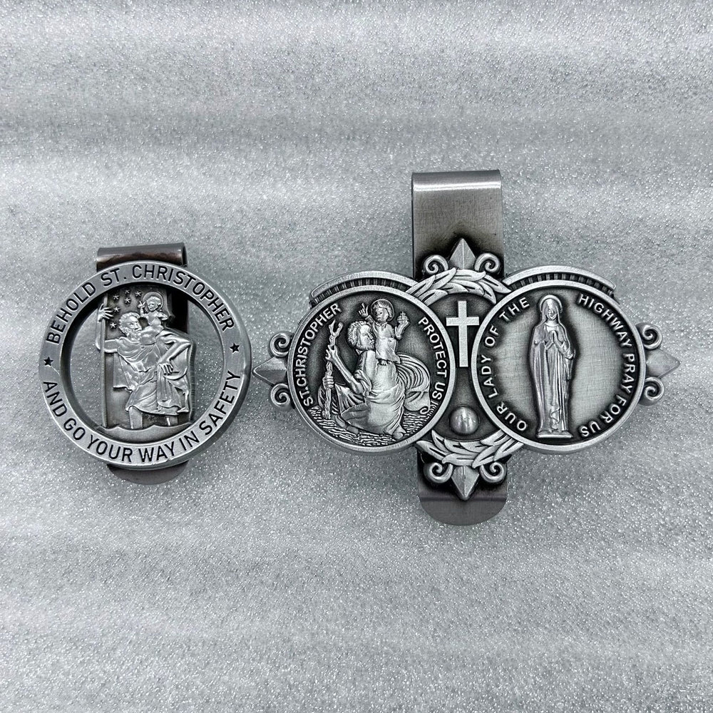 Christianartworkshop Saint Christopher Visor Clip Auto Accessories - image 1