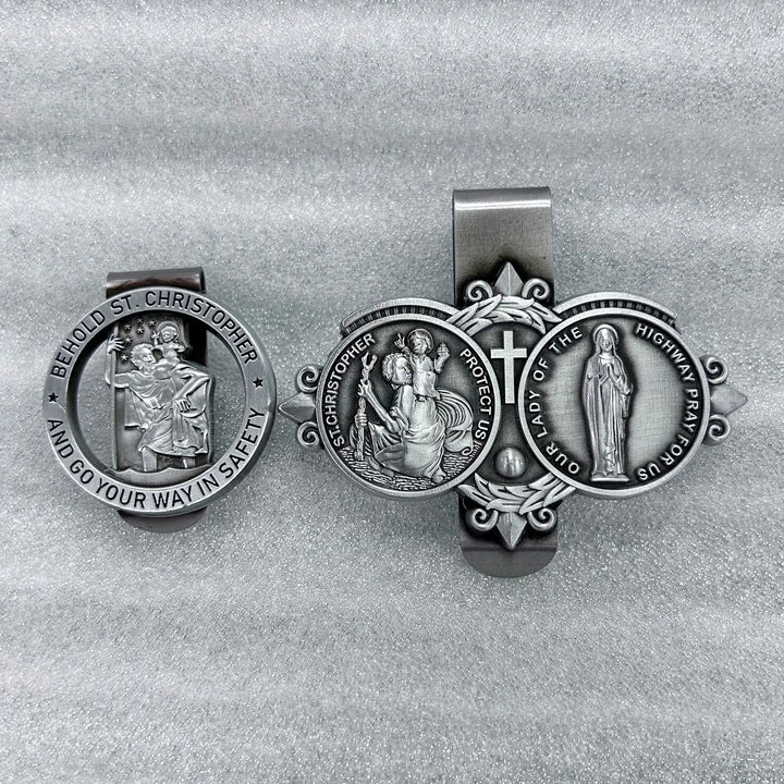 Christianartworkshop Saint Christopher Visor Clip Auto Accessories - image 1