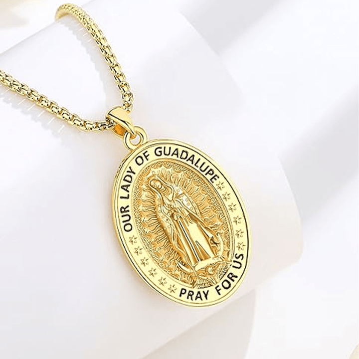 Christianartworkshop Virgin Mary Religious Stainless Steel Pendant Necklace - image 5
