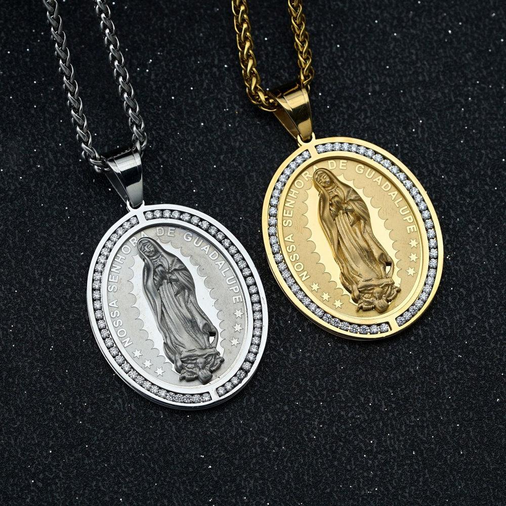 Christianartworkshop Virgin Mary Religious Stainless Steel Pendant Necklace - image 1