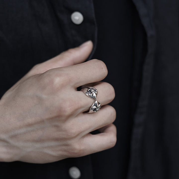 Christianartworkshop Medieval Retro Cross Iris Adjustable Ring - image 6