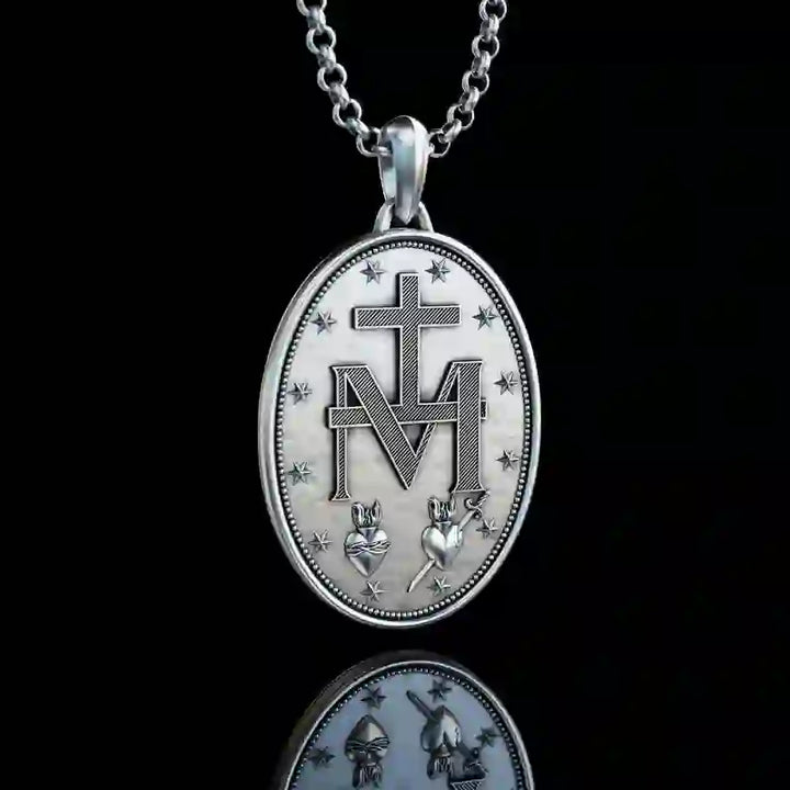 Christianartworkshop Crafted Silver Maria Pendant Necklace Religion Jewelry - image 2