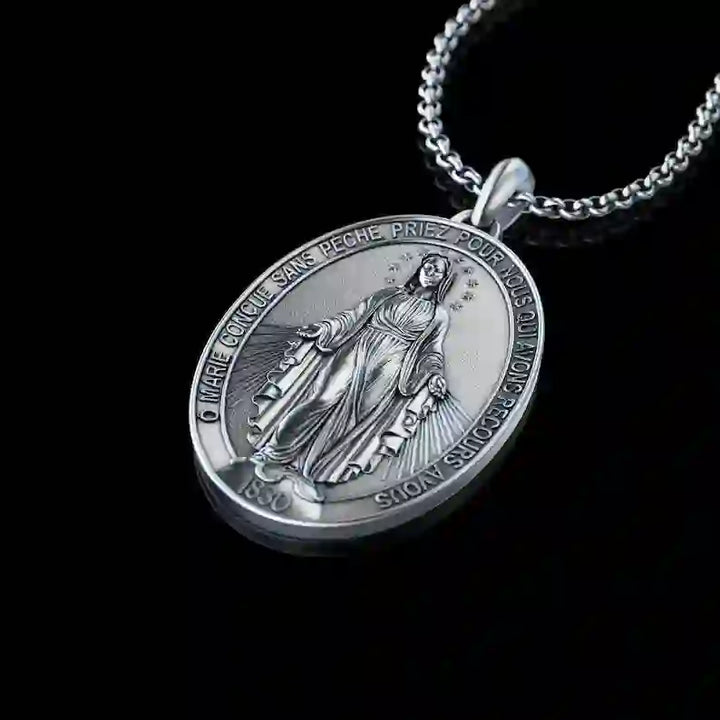 Christianartworkshop Crafted Silver Maria Pendant Necklace Religion Jewelry - image 3