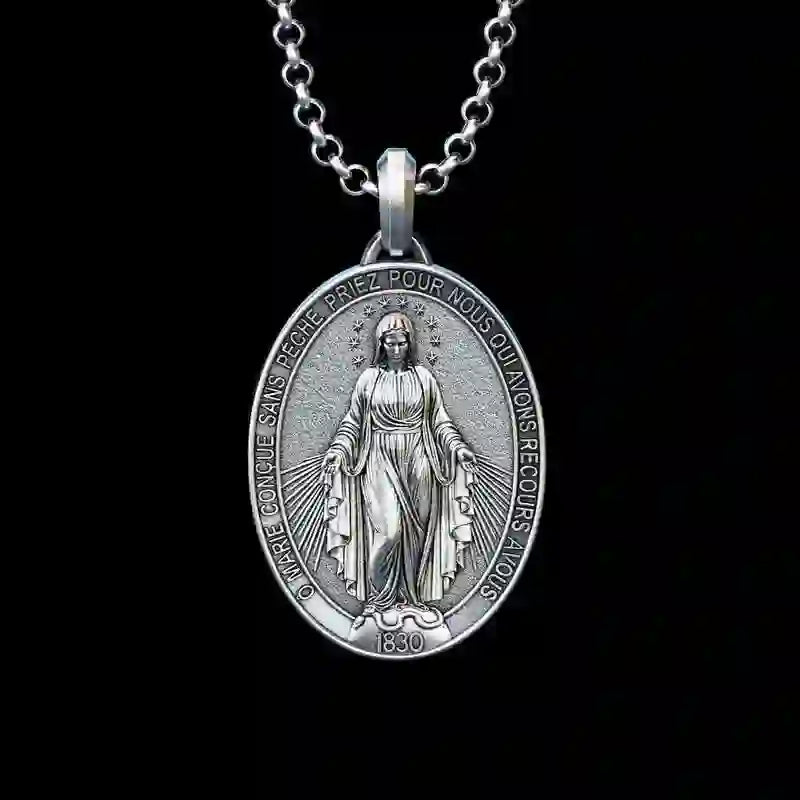 Christianartworkshop Crafted Silver Maria Pendant Necklace Religion Jewelry - image 1