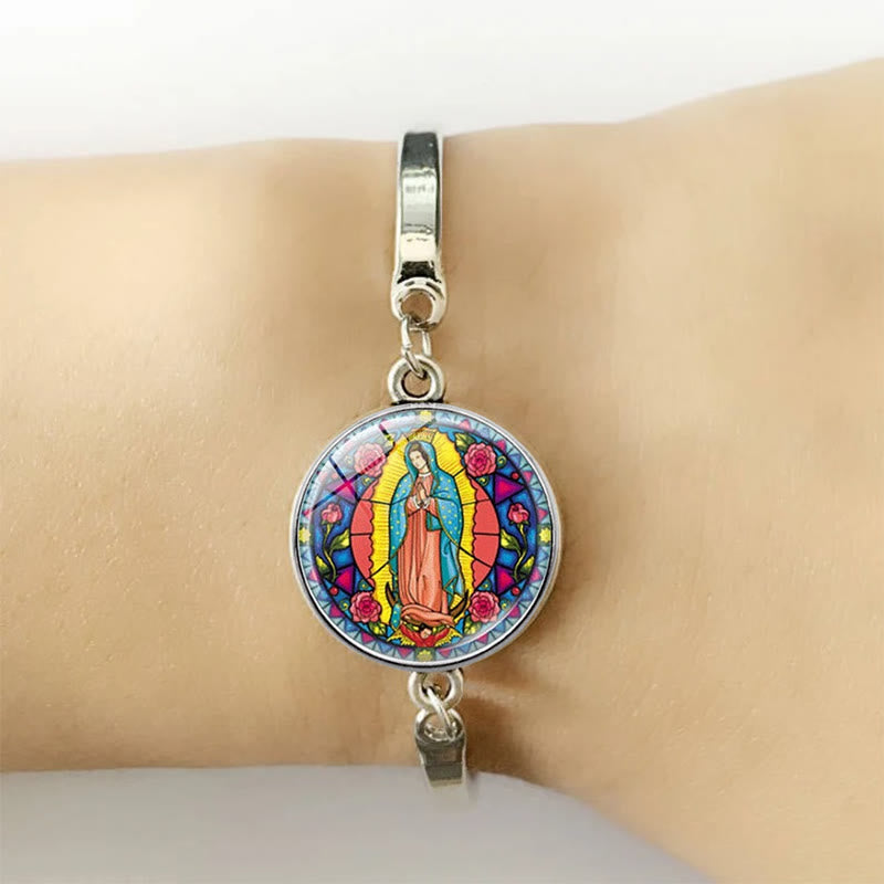Christianartworkshop Santa Maria Our Lady Religious Glass Jewelry Set - image 6