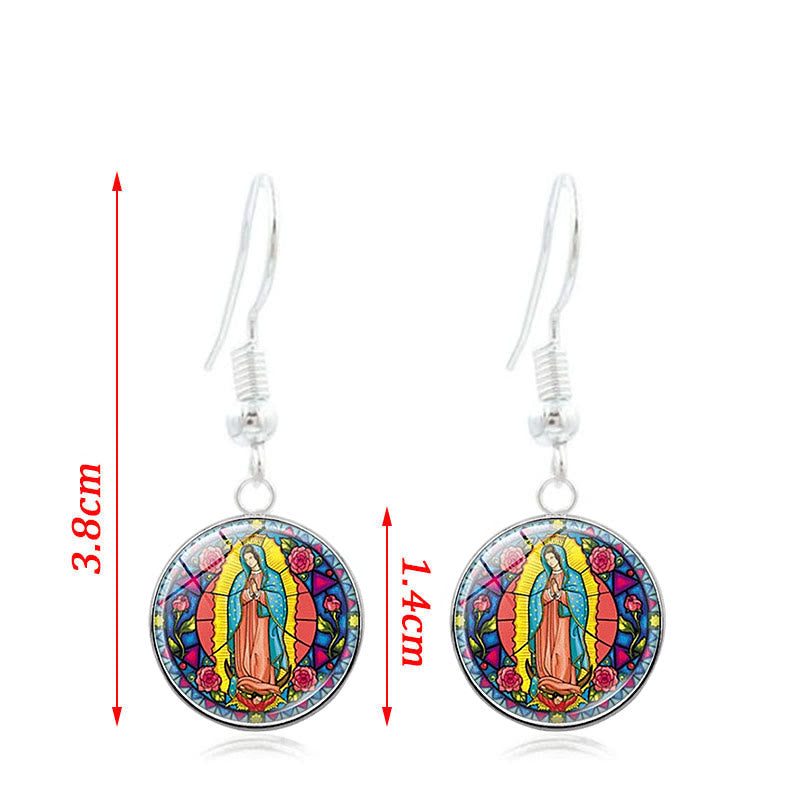 Christianartworkshop Santa Maria Our Lady Religious Glass Jewelry Set - image 9