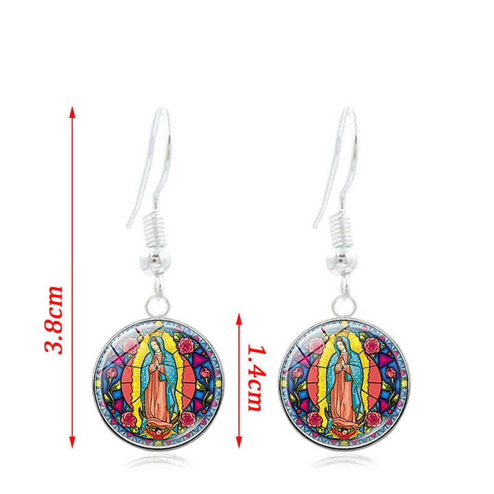 Christianartworkshop Santa Maria Our Lady Religious Glass Jewelry Set - image 9